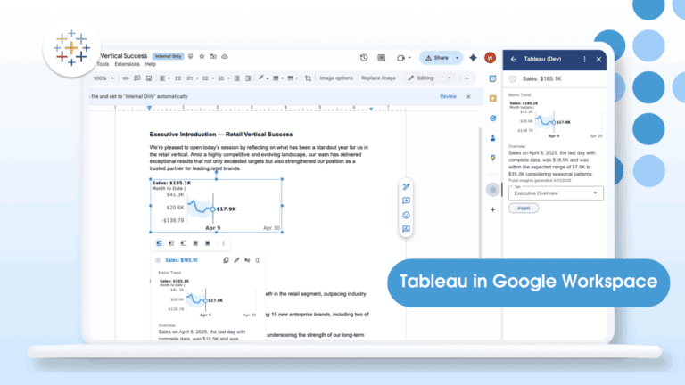 Tableau brings insights to Google Workspace with add-on